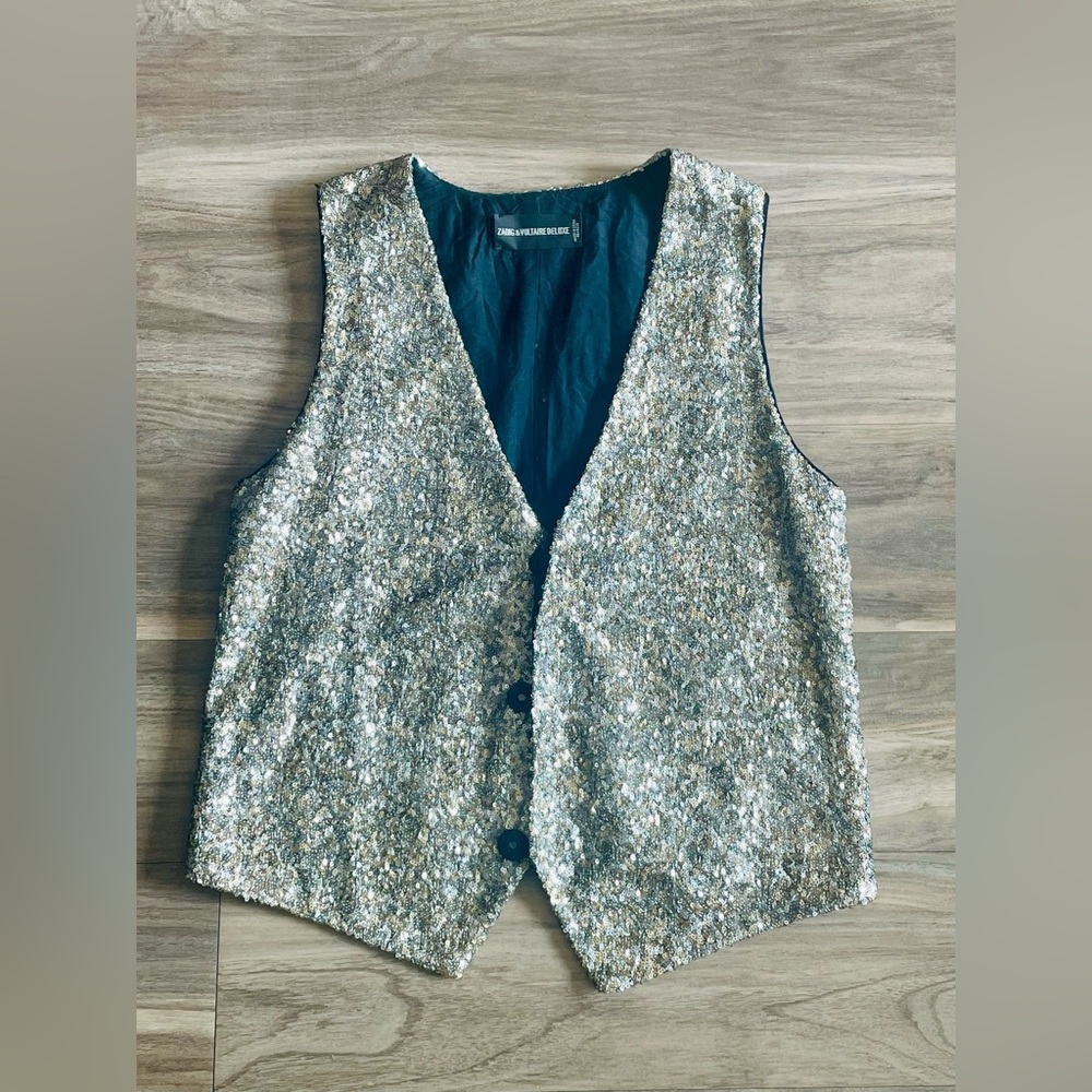Zadig & Voltaire Glamorous sequin vest